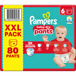 Pampers Baby-Dry Pants taille 6 – 80 couches-culottes (13–19 kg)