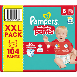 Pampers Baby-Dry Pants taille 8 – 104 couches-culottes (17 kg et plus)