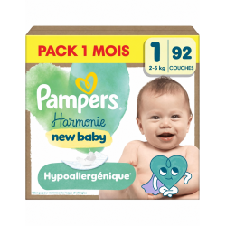 Pampers Harmonie New Baby taille 1 – 92 couches nouveau-né (2–5 kg)