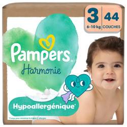 Pampers Harmonie – Taille 3 (6–10 kg) – Paquet de 44 couches