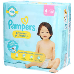 Pampers Premium Protection – Taille 4 (9–14 kg) – Paquet de 25 couches