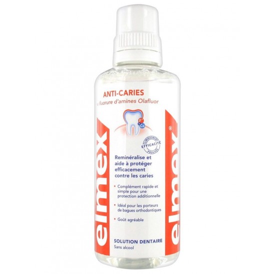 Elmex Bain de bouche 400ml Rouge Elmex Bain de bouche 400ml Rouge