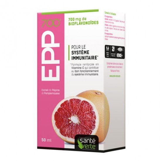 Santé Verte EPP 700 extraits de pépins de pamplemousse 50ml Santé Verte EPP 700 extraits de pépins de pamplemousse 50ml