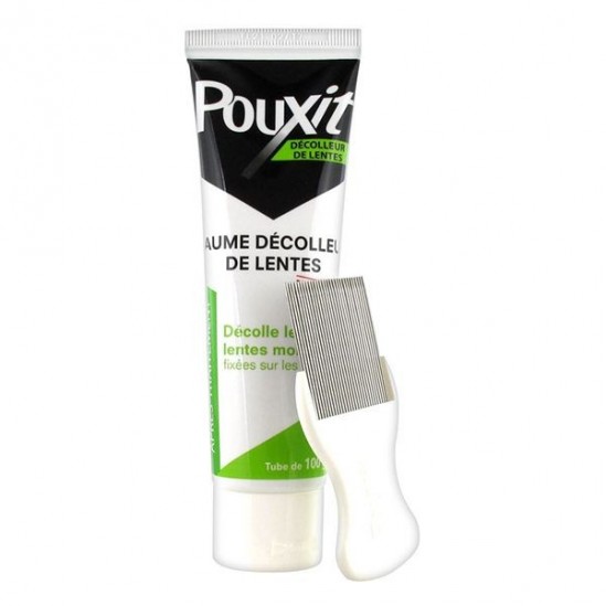 Pouxit baume décolleur de lentes 100g + peigne Pouxit baume décolleur de lentes 100g + peigne