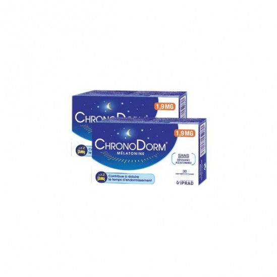 Iprad Chronodorm® metalonine 1,9mg boite 30 comprimés x2 Iprad Chronodorm® metalonine 1,9mg boite 30 comprimés x2