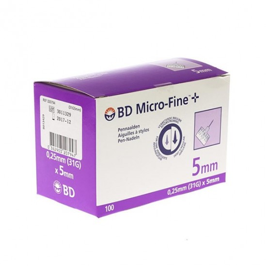 BD mcro-fine+ aiguille stylo (31G)x5mm BD mcro-fine+ aiguille stylo (31G)x5mm