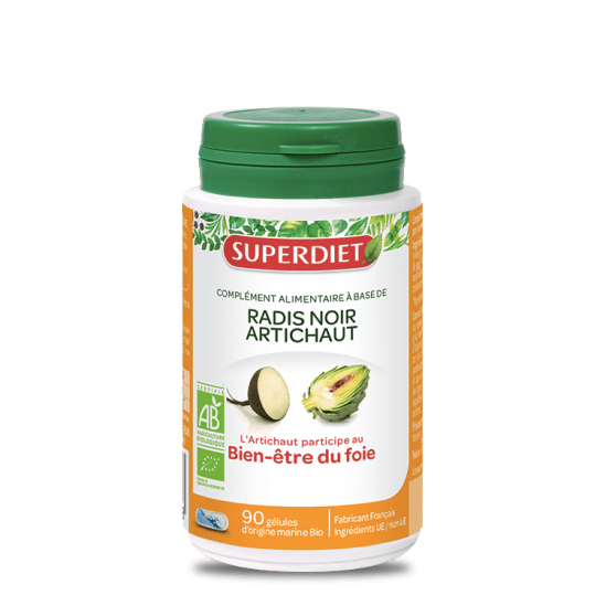 Superdiet Radis noir artichaut bio complément alimentaire 90 gélules Superdiet Radis noir artichaut bio complément alimentaire 90 gélules