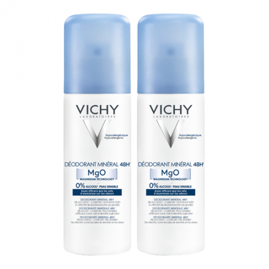 Vichy Déodorant Minéral Sans Sels Aluminium Peaux Sensibles 125 ml Vichy Déodorant Minéral Sans Sels Aluminium Peaux Sensibles 125 ml