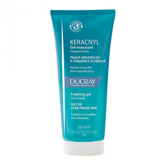 Ducray keracnyl gel moussant visage & corps 200ml Ducray keracnyl gel moussant visage & corps 200ml