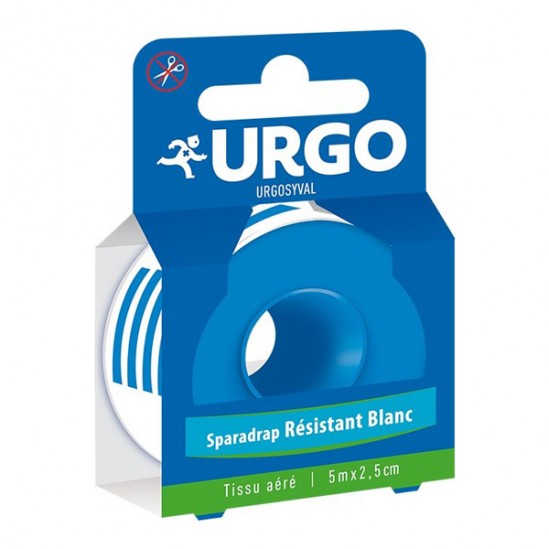 Urgo urgosyval sparadraps résistant blanc 5m x 2,5cm Urgo urgosyval sparadraps résistant blanc 5m x 2,5cm