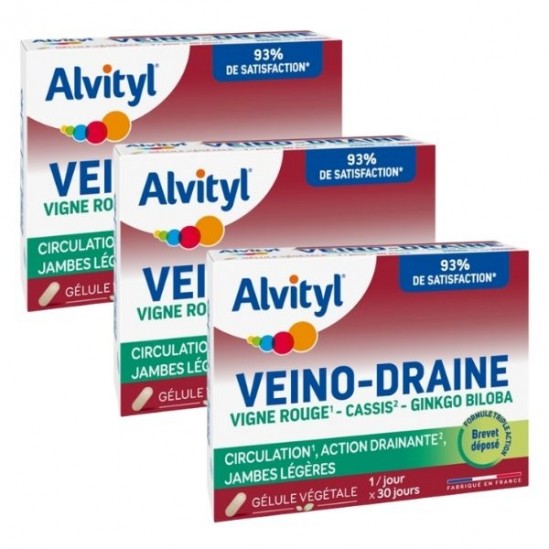 Alvityl veinodraine 3x boites de 30 comprimés Alvityl veinodraine 3x boites de 30 comprimés