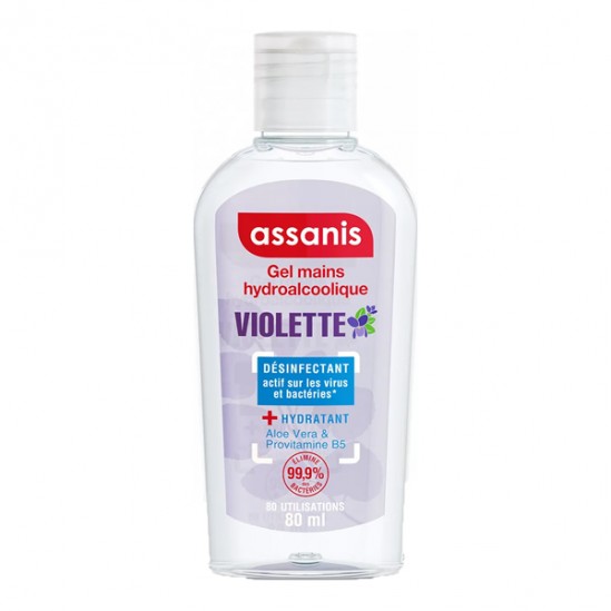 Assanis gel hydroalcoolique violette 80ml Assanis gel hydroalcoolique violette 80ml