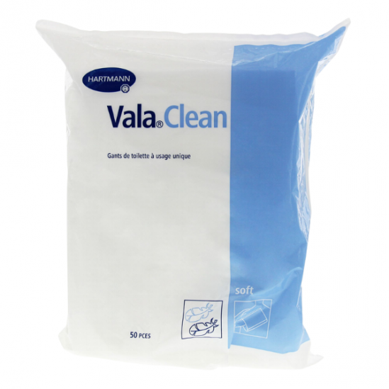 Hartman vala®clean gants de toilette à usage unique 50 pièces Hartman vala®clean gants de toilette à usage unique 50 pièces