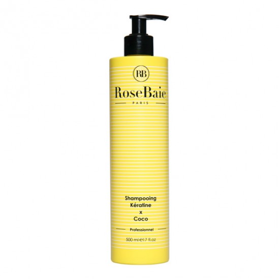 Rosebaie shampoing à la kératine et à l’huile de coco 500ml Rosebaie shampoing à la kératine et à l’huile de coco 500ml