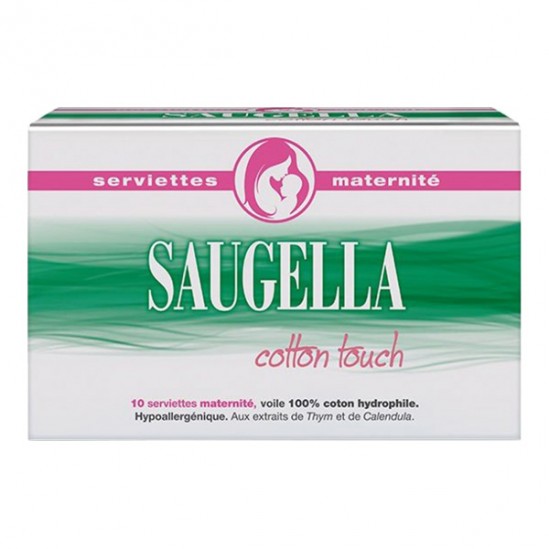 Saugella cotton touch 10 serviettes maternité Saugella cotton touch 10 serviettes maternité
