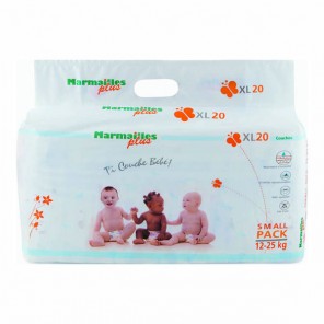 Marmailles plus couches bébé de XL 12 à 25kg - 20 couches
