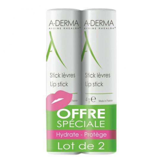A-Derma stick lèvres lot de 2 x 4g A-Derma stick lèvres lot de 2 x 4g