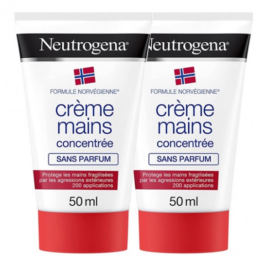 Neutrogena crème mains concentrée sans parfum lot de 2 x 50ml Neutrogena crème mains concentrée sans parfum lot de 2 x 50ml