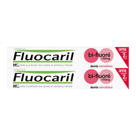 Fluocaril bi-fluoré 145mg dents sensibles 2x75ml Fluocaril bi-fluoré 145mg dents sensibles 2x75ml