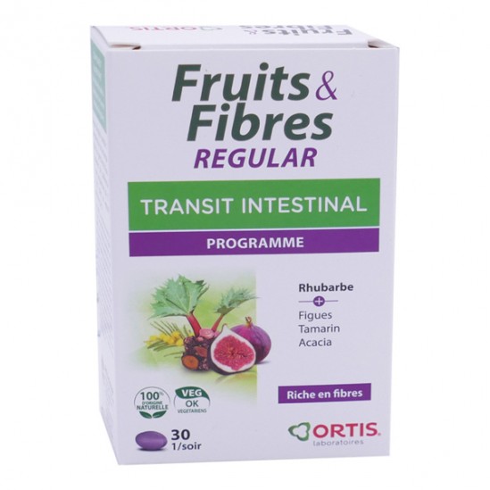 Ortis Fruits & Fibres Regular transit intestinal 24 cubes à mâcher Ortis Fruits & Fibres Regular transit intestinal 24 cubes à mâcher