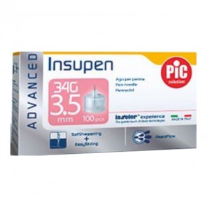 Insupen Advanced aiguille pour stylo à insuline 34G x 3,5mm 100 pièces