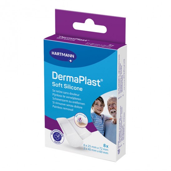 Paul Hartmann Dermaplast soft silicone pans 2 tailles 8 boites Paul Hartmann Dermaplast soft silicone pans 2 tailles 8 boites