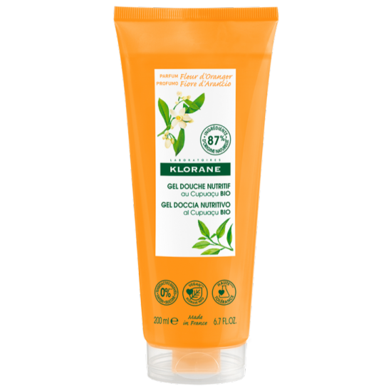 Klorane Fleur d'Oranger gel douche nutritif au Cupuaçu bio 200ml Klorane Fleur d'Oranger gel douche nutritif au Cupuaçu bio 200ml