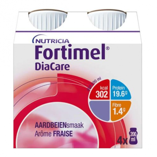 Nutricia Fortimel Diacare fraise 4 x 200ml Nutricia Fortimel Diacare fraise 4 x 200ml