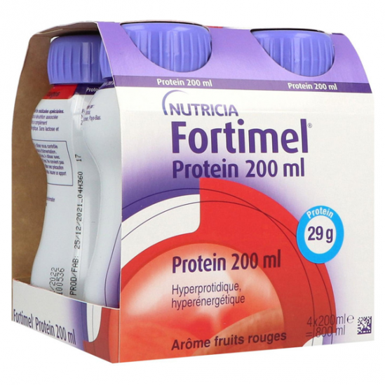Nutricia Fortimel Protein fruits rouges 4 x 200ml Nutricia Fortimel Protein fruits rouges 4 x 200ml