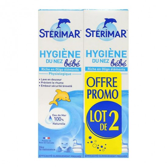 Stérimar Hygiène du nez bébé lot de 2 x 100ml Stérimar Hygiène du nez bébé lot de 2 x 100ml