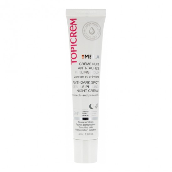 Topicrem Mela crème nuit anti-taches peeling doux 40ml Topicrem Mela crème nuit anti-taches peeling doux 40ml