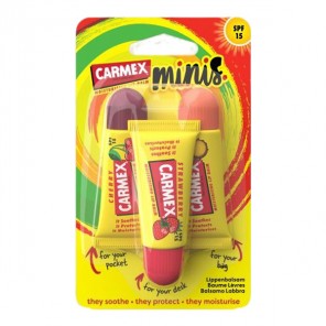 Carmex minis baume à lèvres lot de 3 tubes