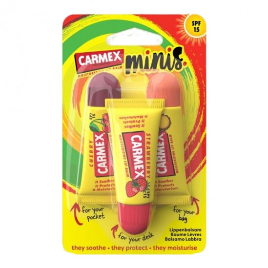 Carmex minis baume à lèvres lot de 3 tubes Carmex minis baume à lèvres lot de 3 tubes