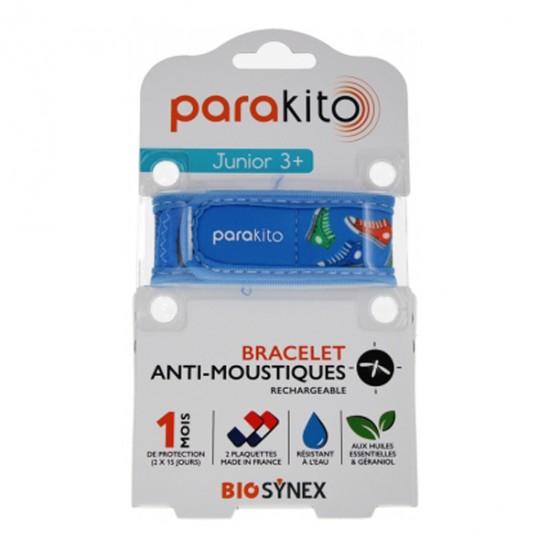 Parakito Junior 3+ bracelet anti-moustiques rechargeable Baskets Parakito Junior 3+ bracelet anti-moustiques rechargeable Baskets