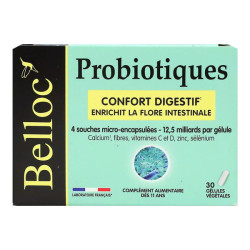 Belloc Probiotiques confort digestif 30 gélules végétales