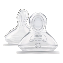 NUK First Choice + 2 Tétines Physiologiques silicone 0-6 mois taille M