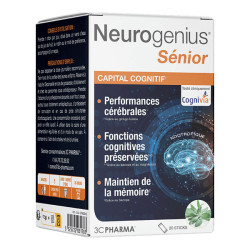 3C Pharma Neurogenius Sénior Capital Cognitif 20 sticks