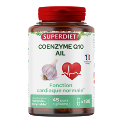 Superdiet Coenzyme Q10 + Ail 180 gélules