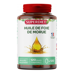 Superdiet huile de foie de morue 120 capsules
