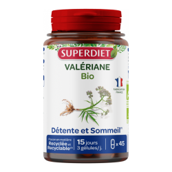 Superdiet Valériane bio 45 gélules