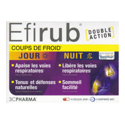 Les 3 Chênes Efirub coups de froids jour/nuit 15 + 5 comprimés