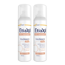 Etiaxil Anti-transpirant Tolérance 48h lot de aérosol 2x150ml